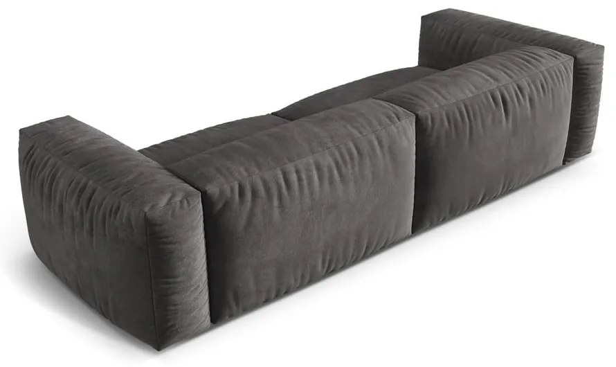 Canapea modulară gri cu tapițerie din catifea 320 cm Martina – Micadoni