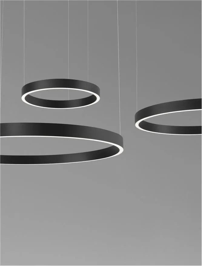 Lustra LED circulara cu 3 inele 80/60/40cm ELOWEN