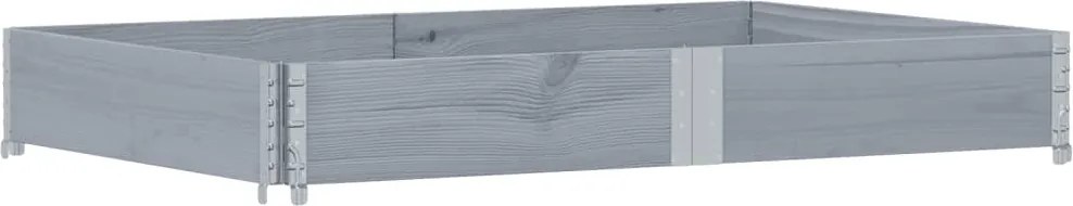 vidaXL Ramă pentru paleți, gri, 150x100 cm, lemn masiv pin