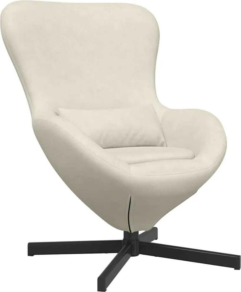 vidaXL Fotoliu ou Crem 63 x 73 x 90 cm Catifea