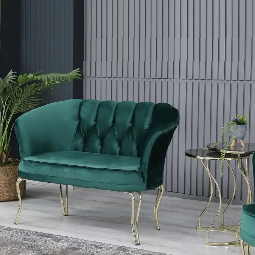 Canapea 2 locuri  Viena  verde auriu