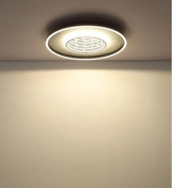 Globo 68288D3 - Lampă de tavan LED MIRRORA 40W/230V, diam. 51,5 cm, neagră