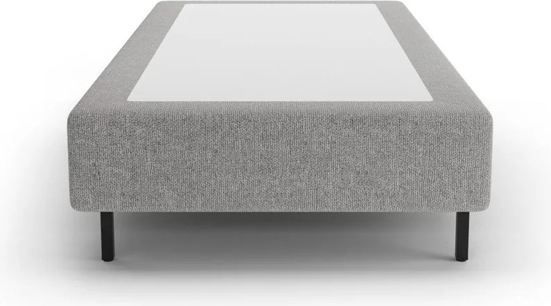 Pat gri tapițat fără tăblie 90x200 cm Whale – Micadoni