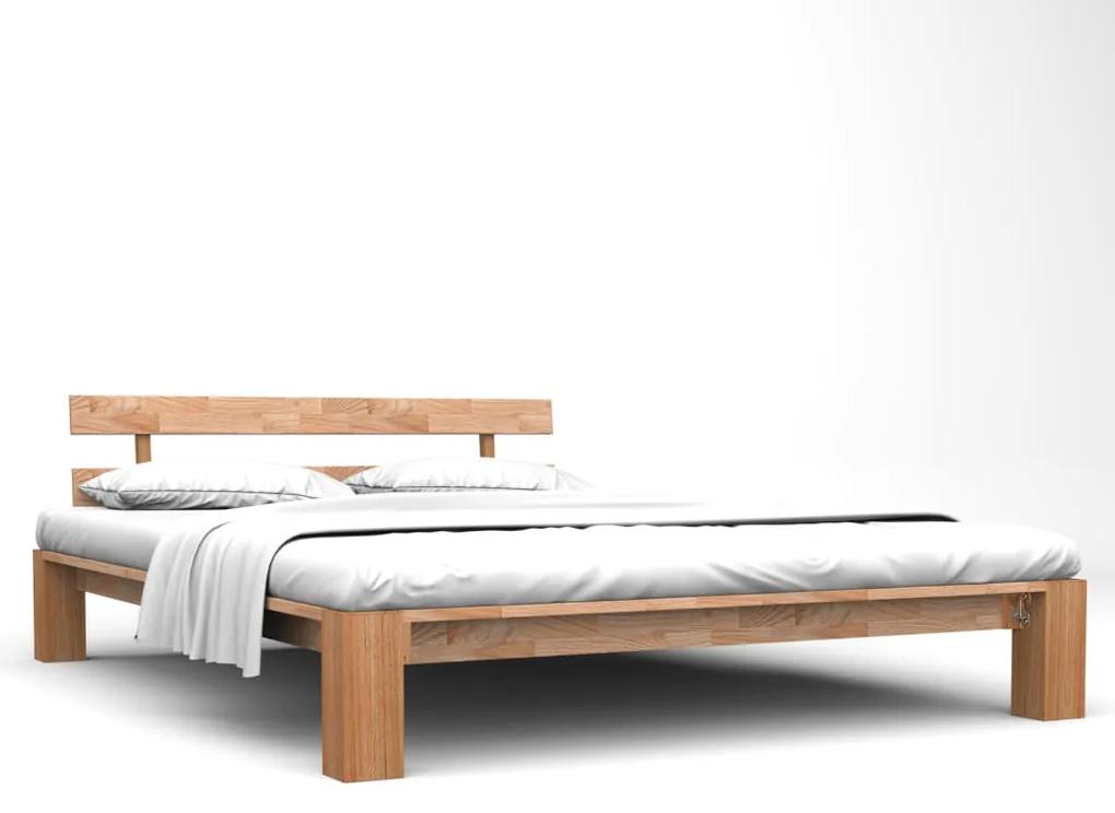 247266 vidaXL Cadru de pat, 180 x 200 cm, lemn masiv de stejar