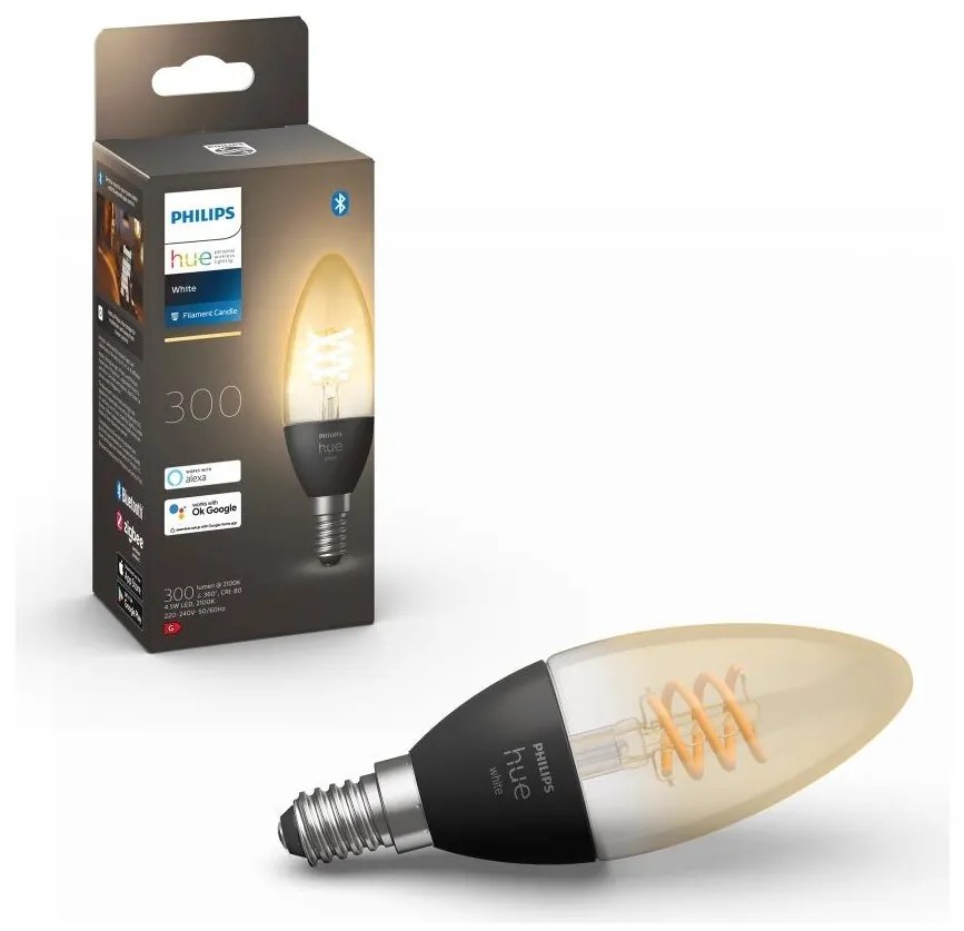 Bec LED dimabil Philips Hue WHITE FILAMENT E14/4,5W/230V 2100K