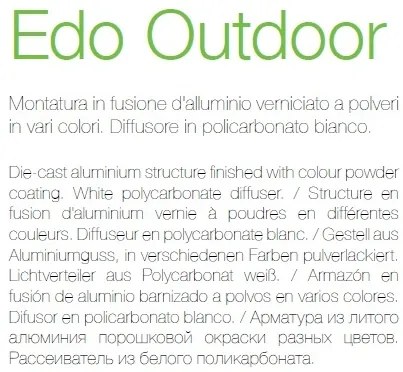 Stalp modern de exterior cu protectie IP44 EDO OUTDOOR PT1 SQUARE alb 142999