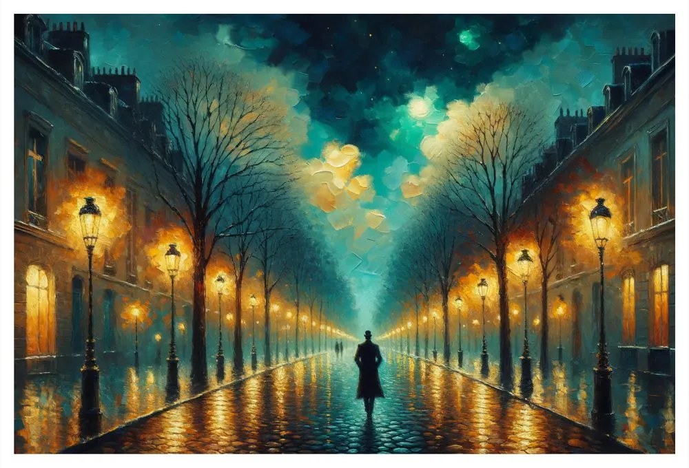 Tablou plimbare nocturnă sub stele