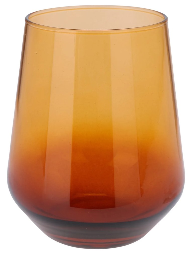 Pahar Sunrise din sticla, portocaliu, 425 ml