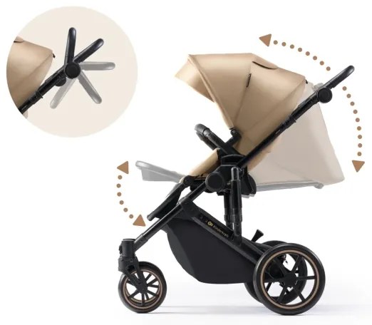 Cărucior de copii combinat 2 în 1 KINDERKRAFT PRIME 2 bej