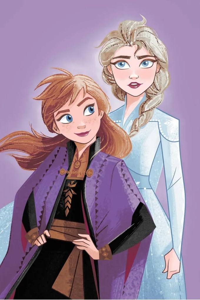 Disney Regatul de gheață Pătură de microfleece Purple 100x150cm