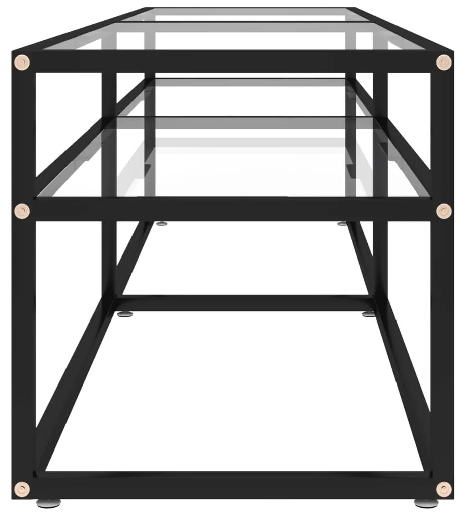 Comoda TV, transparent, 160x40x40,5 cm, sticla securizata Transparent