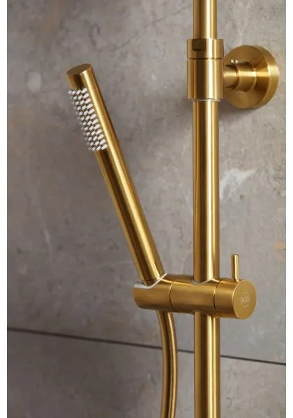 KFA Armatura 5736-920-31 - Set duș MOZA cu baterie termostatică aurie