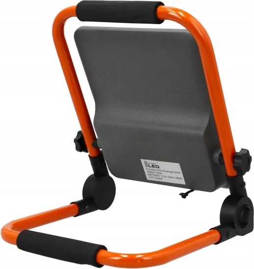 Proiector LED reîncărcabil cu stativ LED/50W/3,2V 4500K 5000 mAh IP65 portocaliu