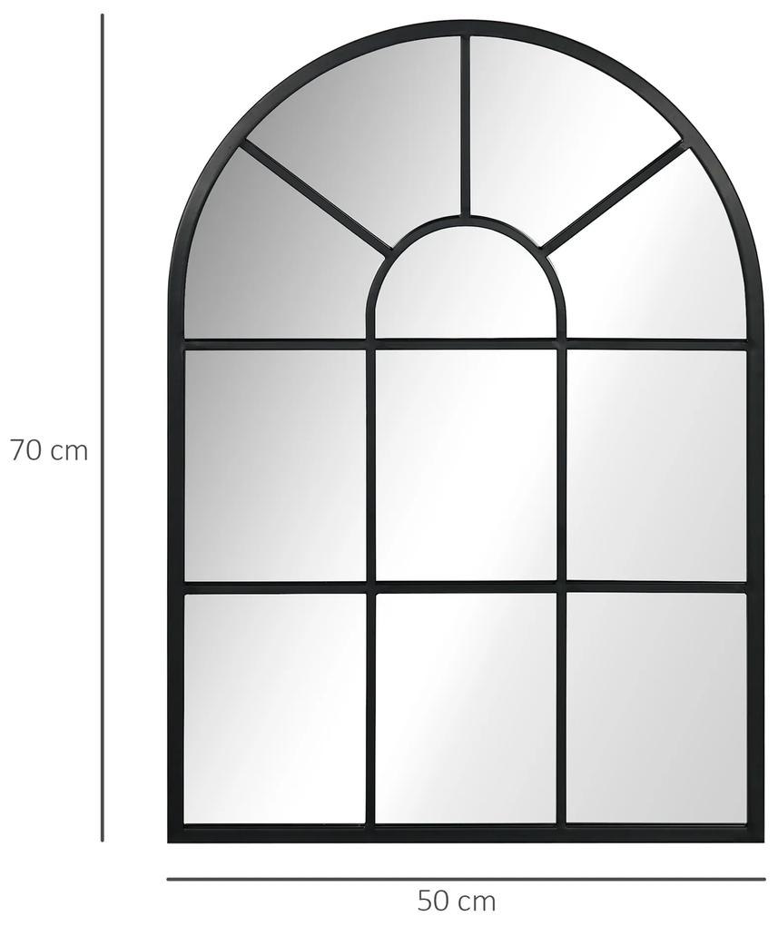 Oglinda de perete moderna arcuita, 70 x 50 cm oglinzi fereastra pentru sufragerie, dormitor HOMCOM | Aosom RO