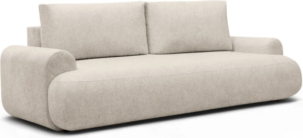 Canapea extensibilă pentru dormit Lotulis - chenille bej deschis Vibe 06