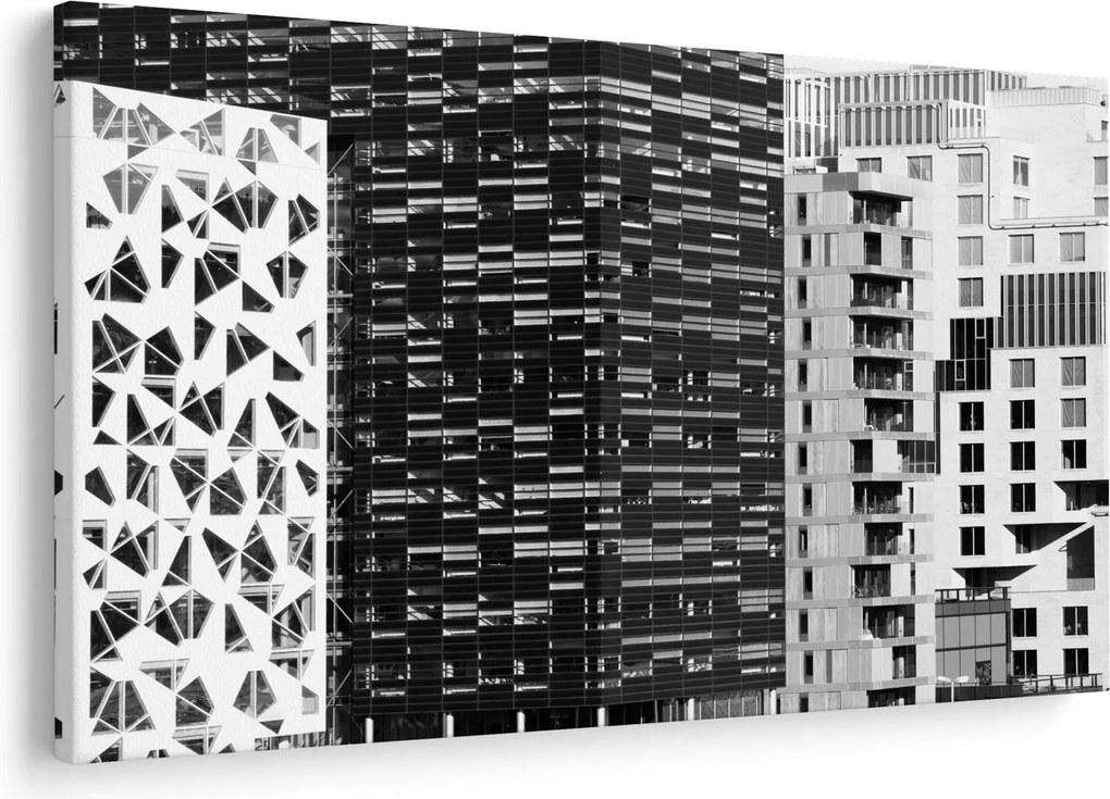 Tablou cu arhitectura alb neagră (90x60 cm)