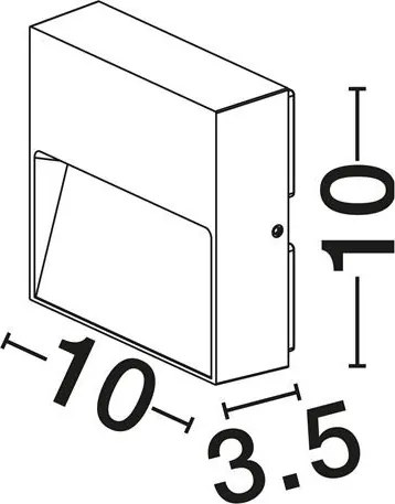Mini Aplica perete exterior IP65, LED CCT Til corten