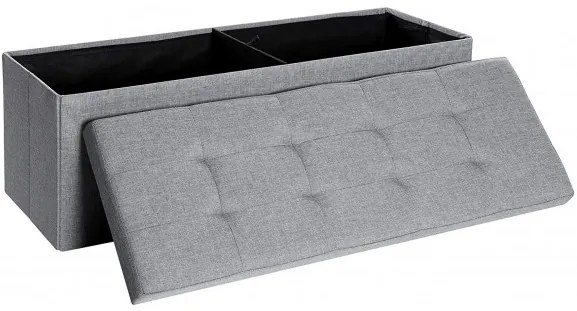 Bancheta Pliabila Amara, Cu Lada, Gri Deschis, 110 x 38 x 38 cm