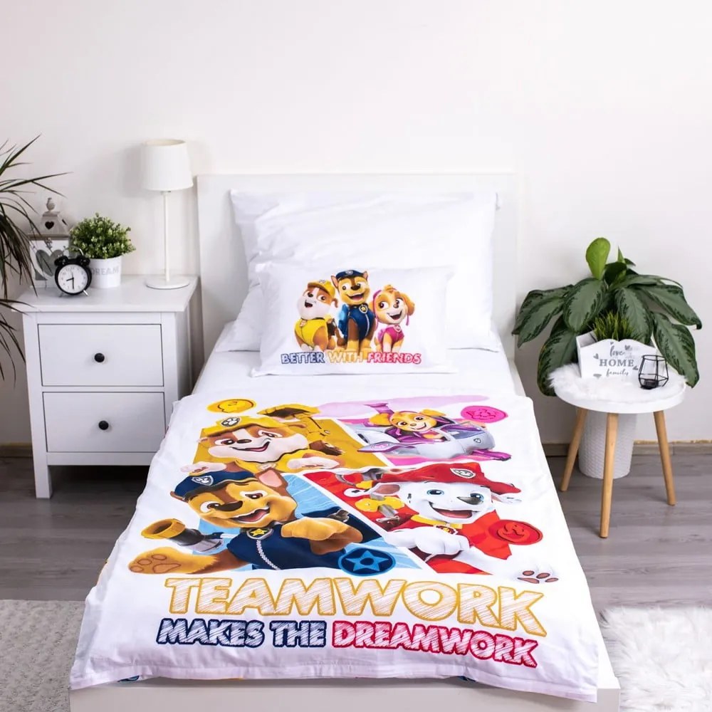 Lenjerie de pat pentru copii din bumbac pentru pătuț 100x135 cm Paw Patrol – Jerry Fabrics