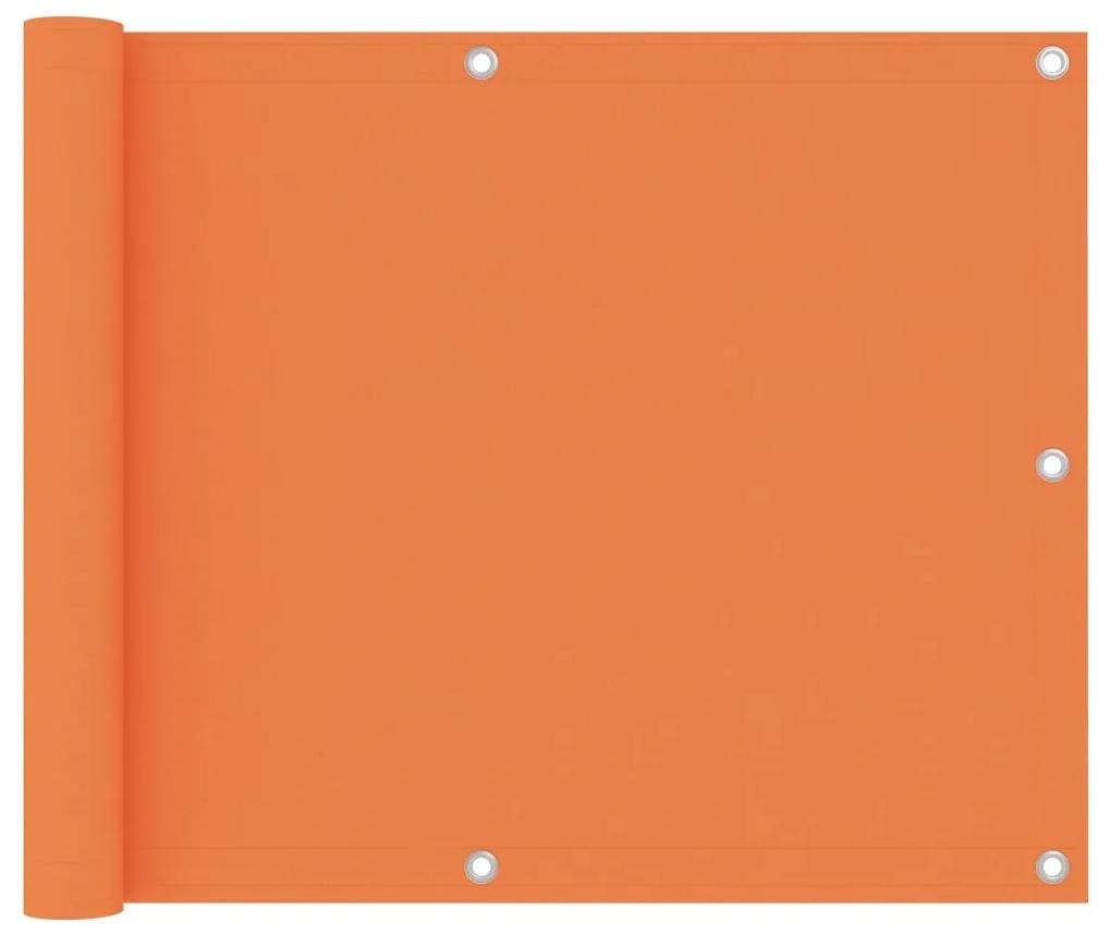 Paravan de balcon, portocaliu, 75 x 400 cm, tesatura oxford Portocaliu, 75 x 400 cm