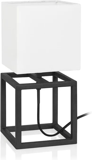 Veioza din metal cu abajur textil alb 34 cm Cube Markslojd