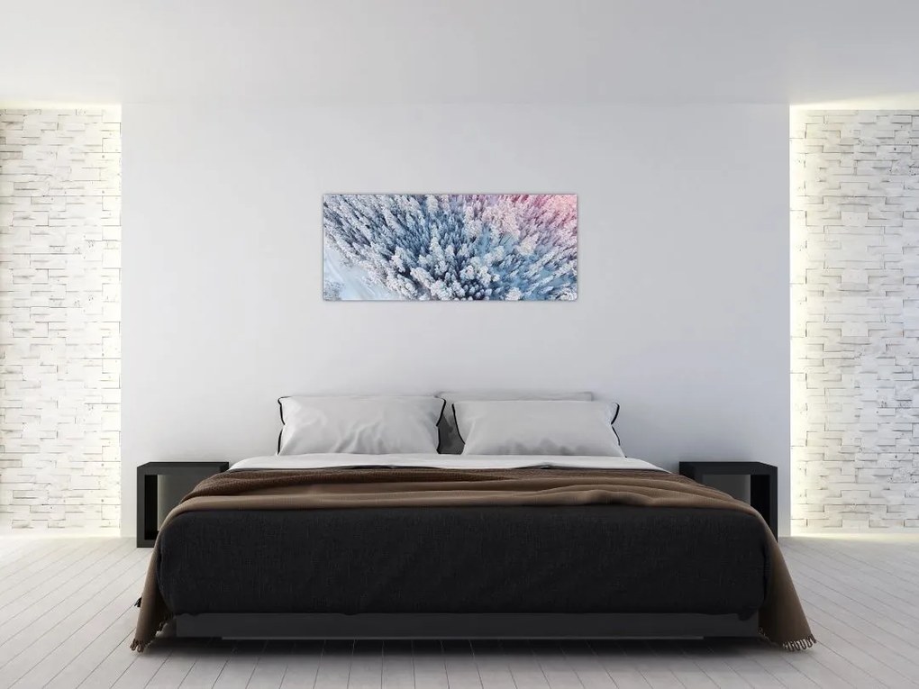 Tablou cu copaci înzăpeziți (120x50 cm)