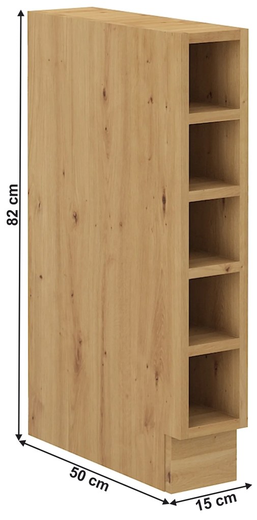 Raft de jos pentru bucătărie Lesana 2 (stejar artizanal) 15D OTW BB. 1063984