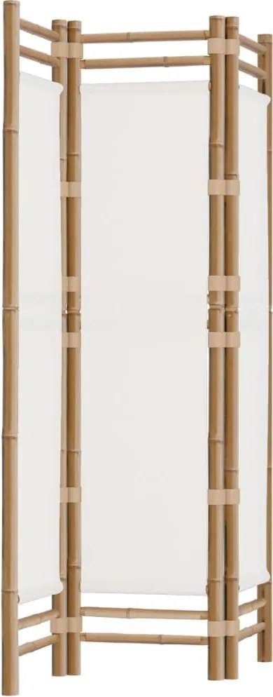 vidaXL Separator de cameră pliabil cu 3 panouri 120 cm bambus și pânză