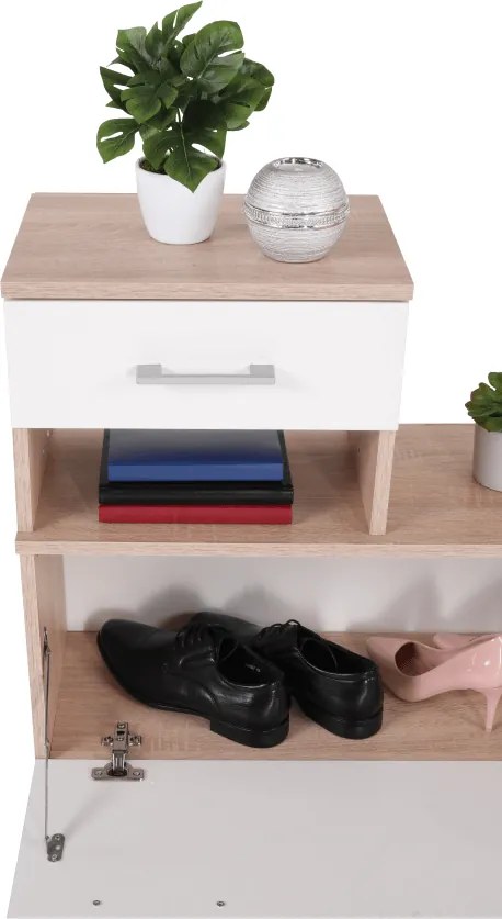 Ansamblu pentru hol, stejar sonoma/alb, ASTER