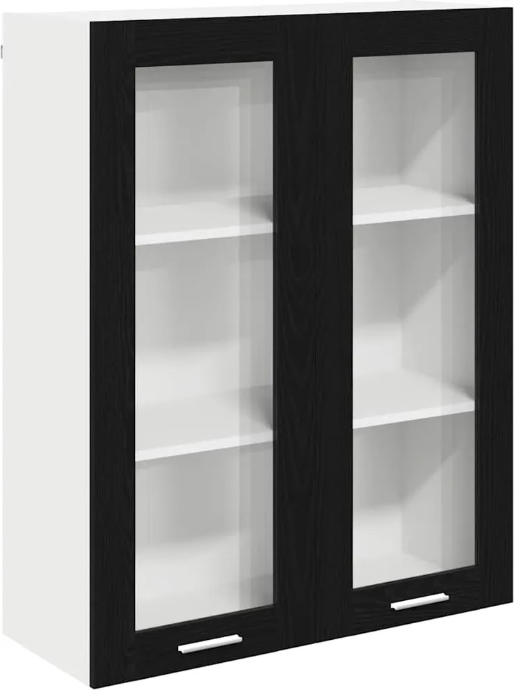 vidaXL Dulap suspendat Stejar Negru 80 x 31 x 100 cm Lemn compozit