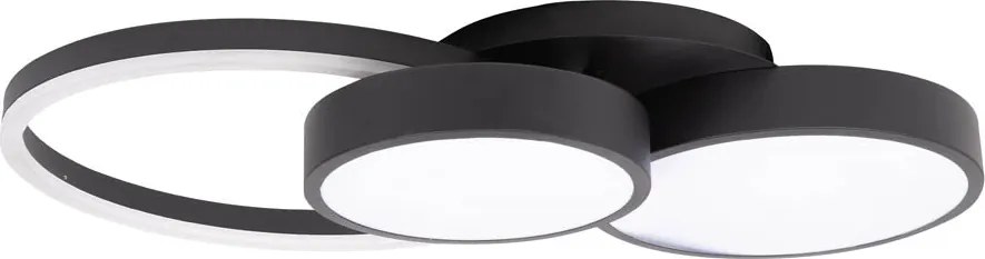 Plafoniera LED Erste Sobek 55W 600x105 mm, Design Modern Geometric Negru Mat, Corp Iluminat Interior Elegant pentru Living, Dormitor sau Birou