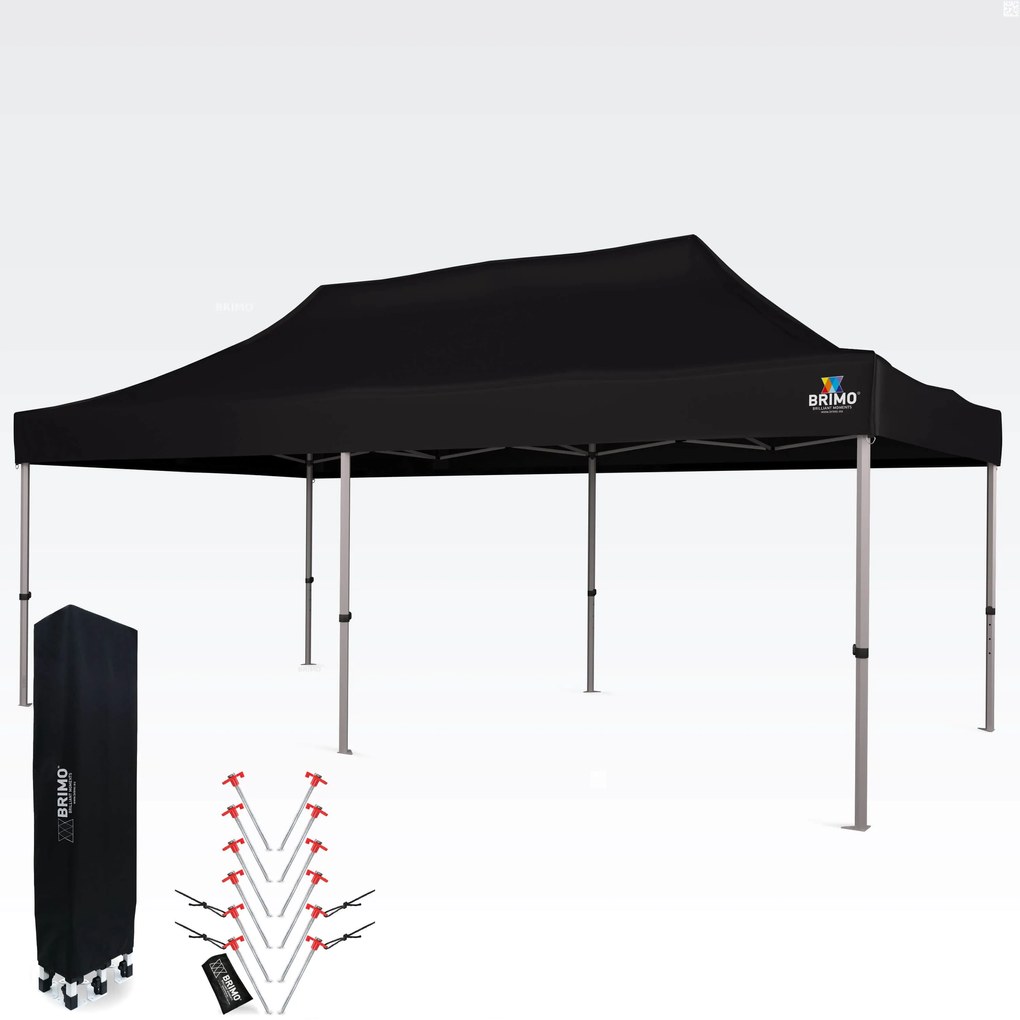 Cortină tip cort 3x6 ALU fără pereți - Cadru din aluminiu, impermeabil - fără pereți - Negru