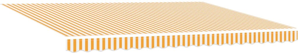 vidaXL Copertină Portocalie și albă 450 x 300 x 165 cm