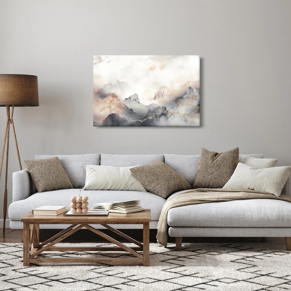 Tablou - Munte abstracție cu textura de marmură (90x60 cm)