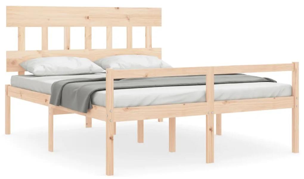 3195426 vidaXL Cadru de pat senior cu tăblie, 160x200 cm, lemn masiv