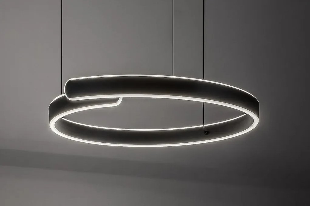 Lustra LED suspendata stil circular Silnora 57cm