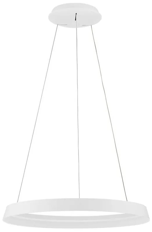 Lustra LED suspendata design modern circular ORMI alba