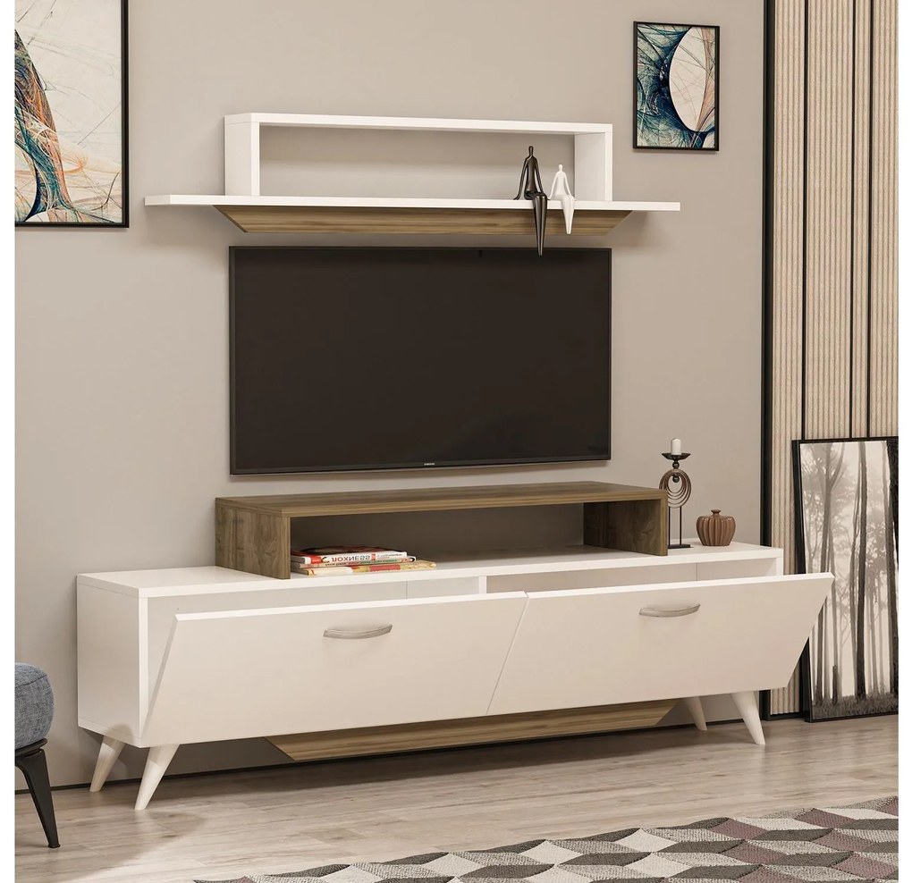 Mobilier living Tebeka 2 (alb + Nuc) . 1095609