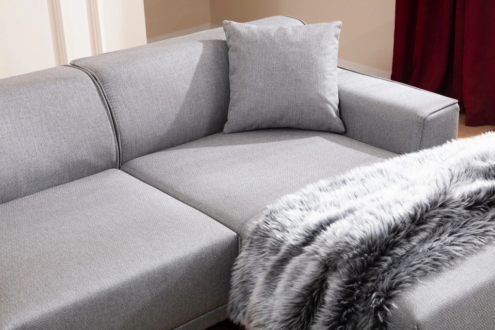Canapea de colț Petra R Corner - Light Grey