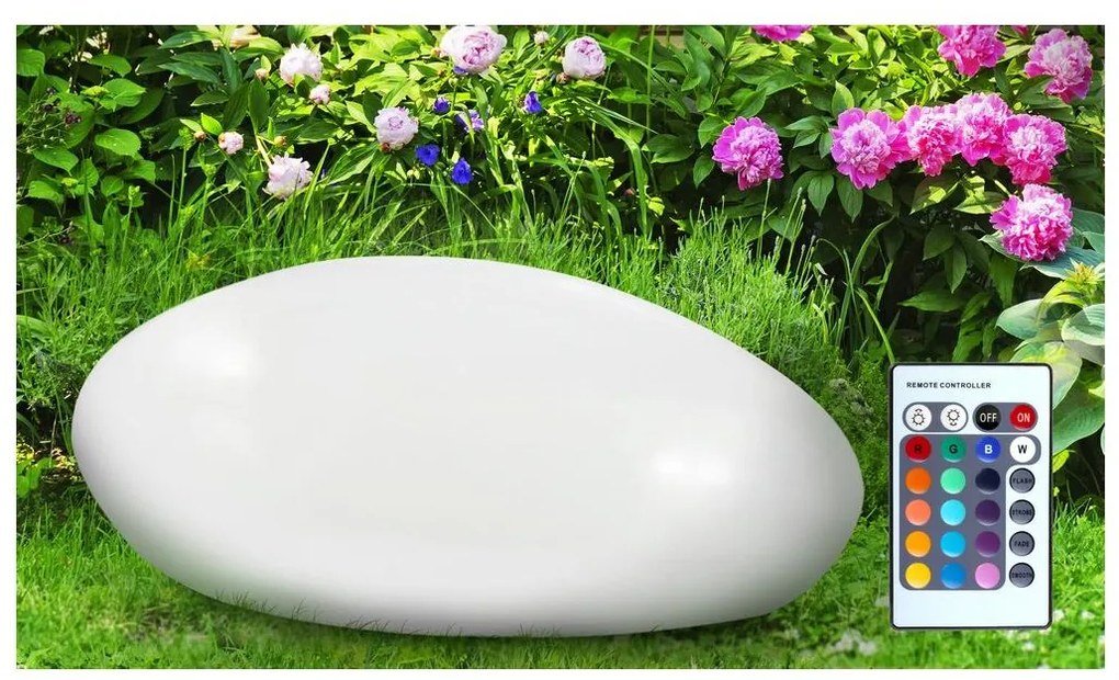 LED RGB Lampă solară exterior STONE 2xLED/1,2V IP67+ telecomandă