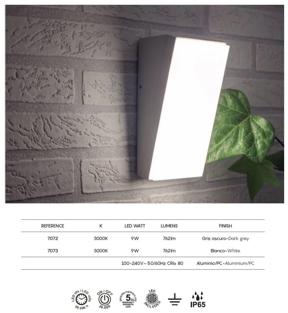 Aplica LED iluminat exterior modern IP65 SOLDEN gri inchis