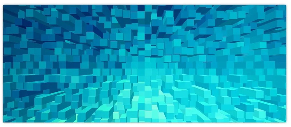 Tabloul - cuburi abstracte (120x50 cm)