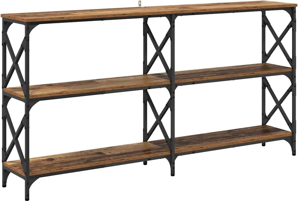 vidaXL Masă de consolă Lemn vechi 156 x 28 x 80,5 cm Lemn compozit