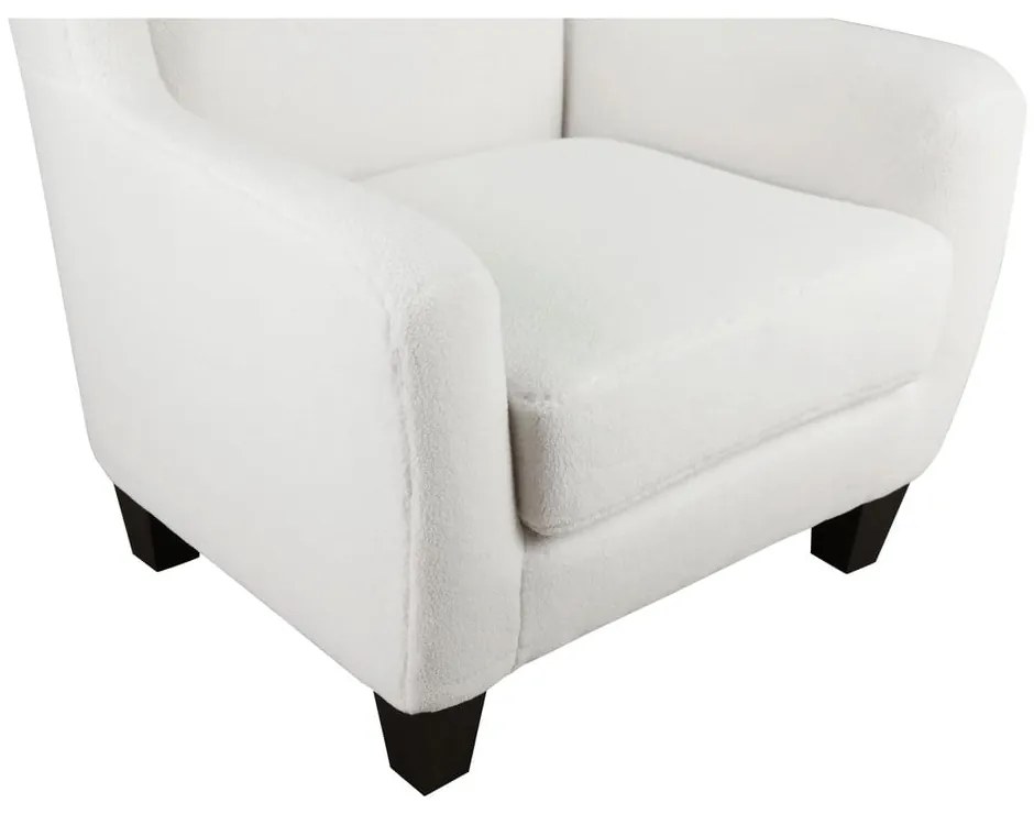 Fotoliu alb wing cu tapițerie din catifea Zhili - Støraa