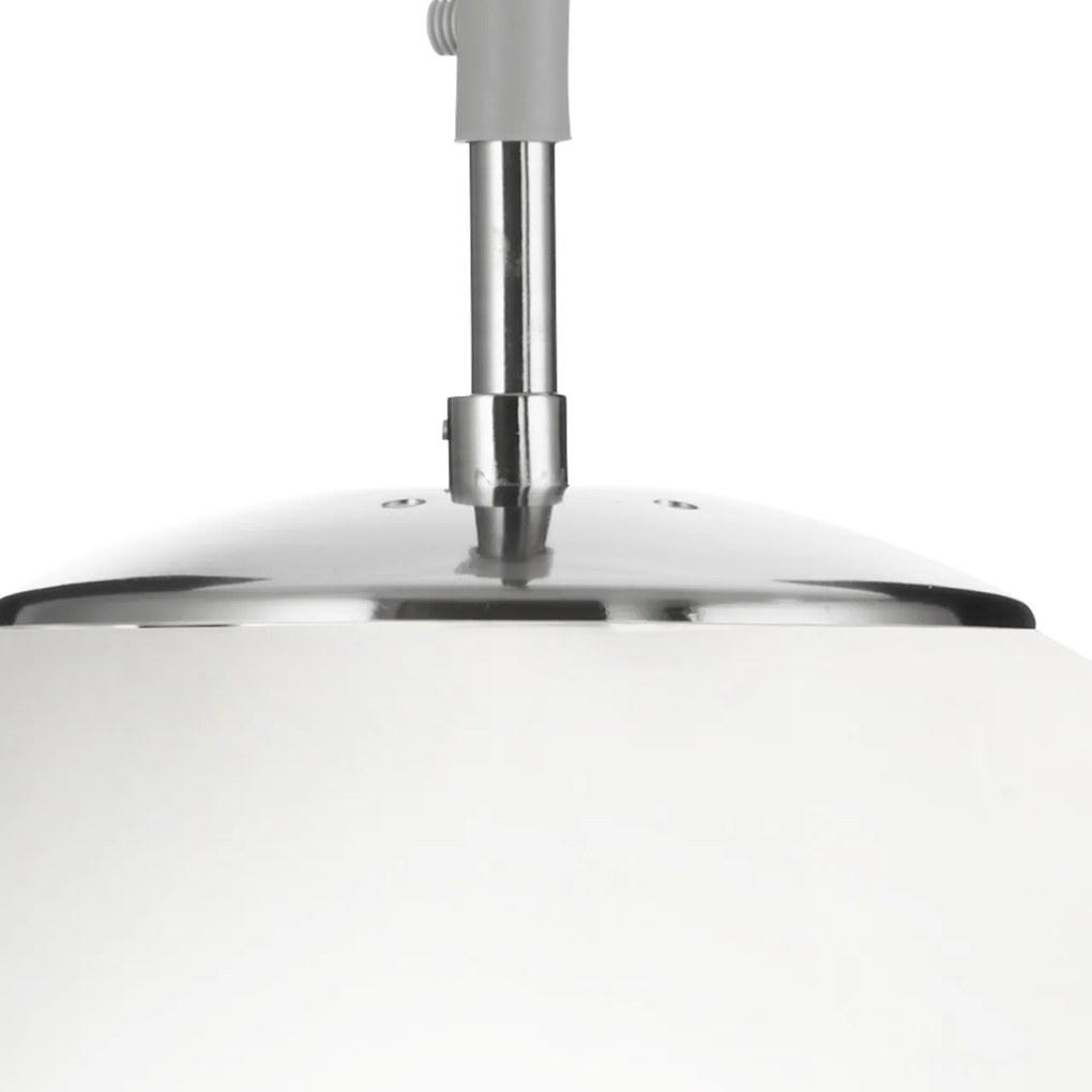 Lustra / Pendul design modern 25cm Atom silver / opal 6066 SRT