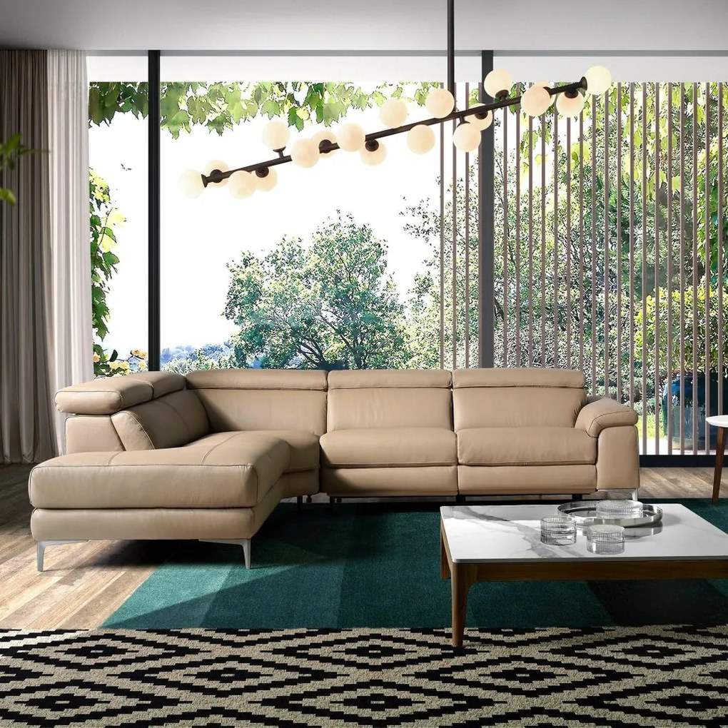 Coltar design LUX cu sezlong stanga, functia relax Serena AC-5320-L
