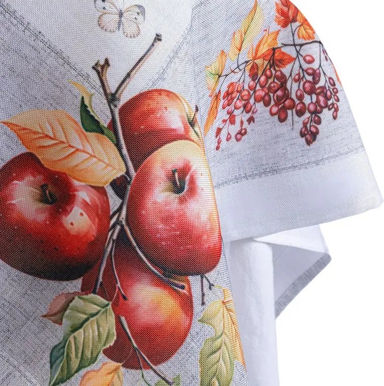 decoDoma Față de masă centrală cu imprimeu MERE DE TOAMNĂ 85 x 85 cm