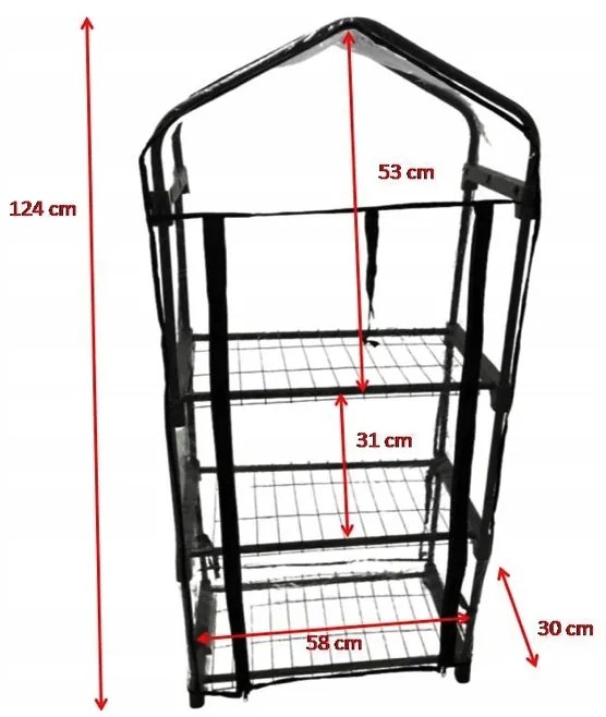 Solar cu folie pentru balcon 30 x 58 x 124 cm