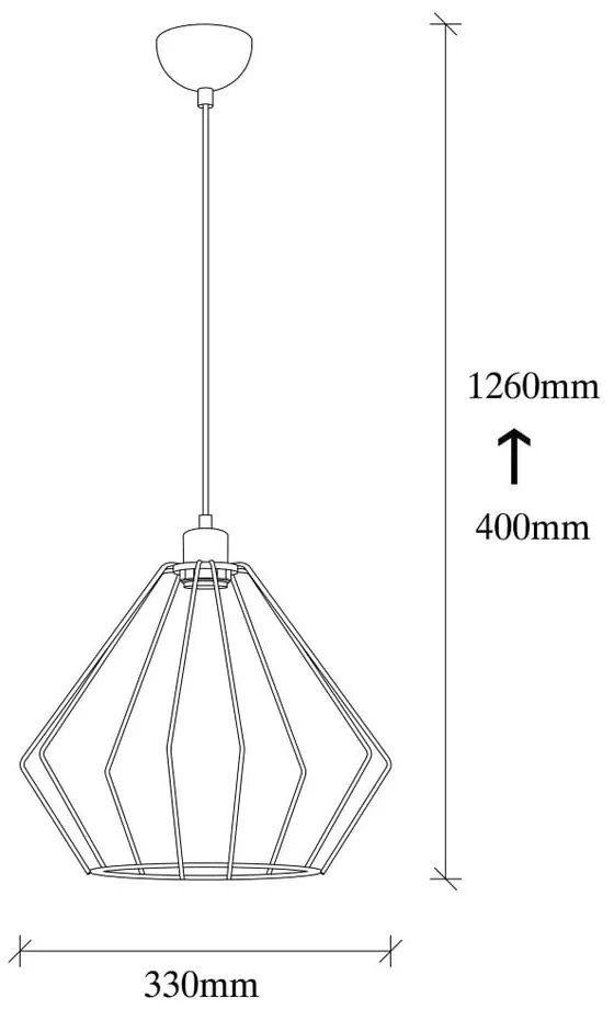 Lustră metalică Opviq lights Aristea, negru