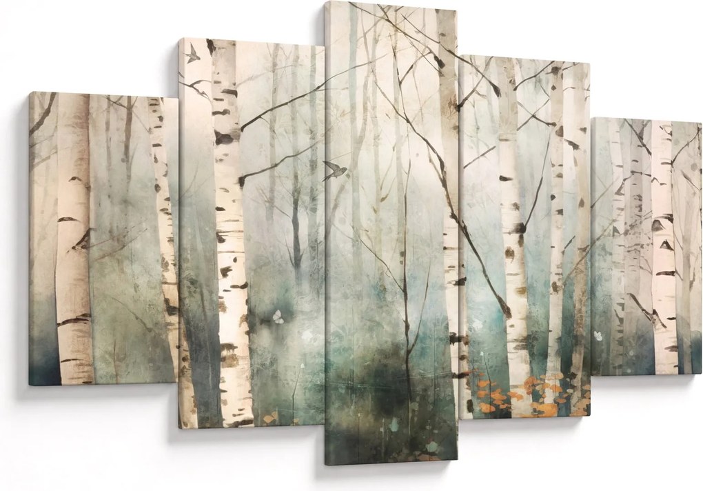 Tablou - Desenarea unui model de pădure (150x105 cm)